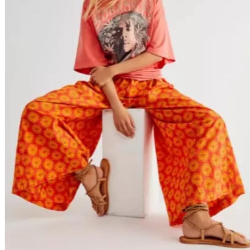 Free People Katya Printed One Piece - Orange Spice Combo - Picture 3 of 3